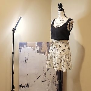 Black and white floral dress